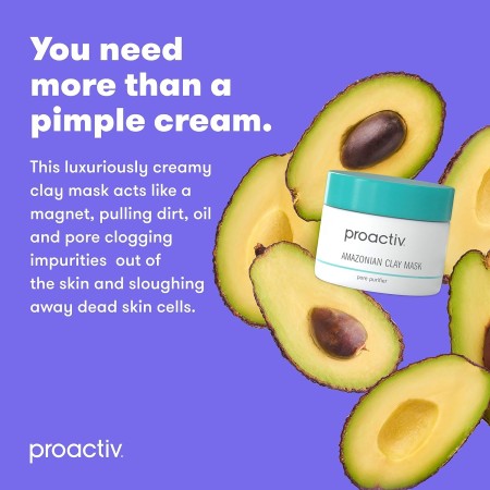 Proactiv Máscara de arcilla amazónica, cremosa, limpiadora natural para el cuidado de la piel con minerales, vitaminas y