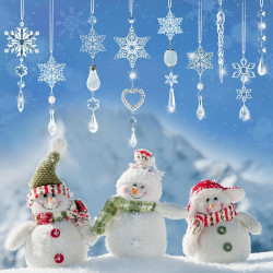 Adornos de cristal para decoración de árbol de Navidad | Adornos de arbol de navidad echos de cristal
