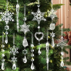 Adornos de cristal para decoración de árbol de Navidad | Adornos de arbol de navidad echos de cristal