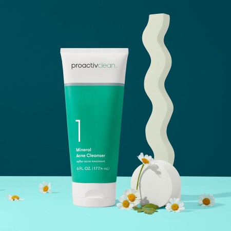 Proactiv Limpiador de acné mineral limpio, tratamiento de acné con azufre, lavado facial para pieles sensibles, suave crema