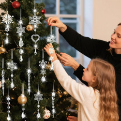 Adornos de cristal para decoración de árbol de Navidad | Adornos de arbol de navidad echos de cristal