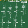 Adornos de cristal para decoración de árbol de Navidad | Adornos de arbol de navidad echos de cristal