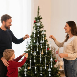 Adornos de cristal para decoración de árbol de Navidad | Adornos de arbol de navidad echos de cristal