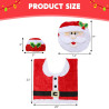 JOYIN Juego de decoración de baño de 5 piezas con temática navideña | Juego de baño de santa claus para decoracion navideña
