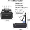 Soporte para teléfono celular con altavoz Bluetooth y luz LED que cambia de color