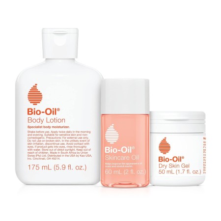 Bio-Oil Juego de cuidado de la piel, kit de prueba para cicatrices, estrías y piel seca, kit de tamaño de viaje de 3 piezas,