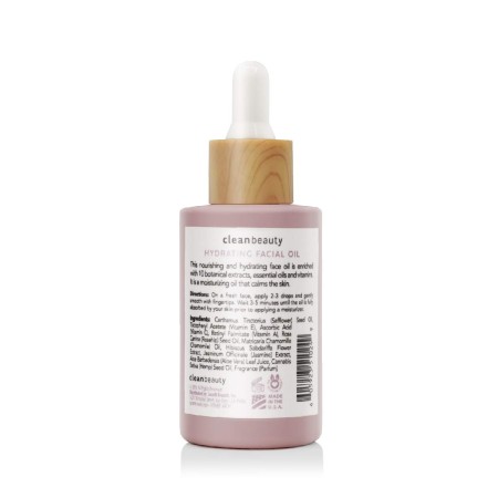Clean Beauty Aceite facial hidratante de pétalos de rosa mosqueta con aceite de rosa mosqueta y vitamina E, reduce las líneas