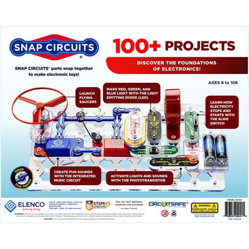 Kit para diseñar circuitos eléctricos Circuits Jr. SC-100
