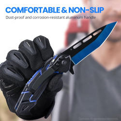 Cuchillo de bolsillo genial para defensa personal | Ideal para defensa o camping