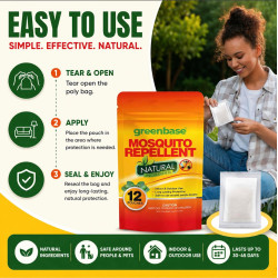 Paquete de 12 bolsas repelentes de mosquitos | Bolsas de repelente para interiores o exteriores