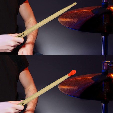 4 piezas de baquetas de silicona silenciosas para práctica de tambor, accesorio de instrumentos musicales, repuesto de silencio