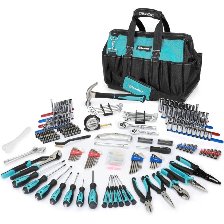 DURATECH Juego de 269 herramientas manuales para reparación del hogar, kit de herramientas manuales mecánicas de uso diario con