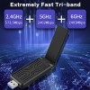 Adaptador WiFi de 6 GHZ, adaptador WiFi USB, adaptador inalámbrico para computadora, IEEE802.11AX, tecnologías MU-MIMO, AXE3000