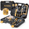 Sundpey Kit de herramientas para el hogar, 257 piezas, juego de herramientas de reparación de automóviles para el hogar, juego