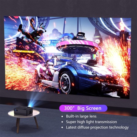 Proyector Roconia WiFi 5G Bluetooth 1080P nativo [incluye la pantalla 300 pulgadas], 9000 LM Full HD, cine en casa 4K,