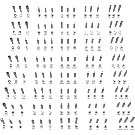HengTianMei Juego de destornilladores de precisión 128 en 1, kit de herramientas de reparación magnética profesional para