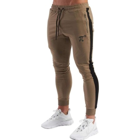 PIDOGYM - Pantalones deportivos para hombre, ajustados en el tobillo, con diseño de rayas delgadas, para correr, trotar,