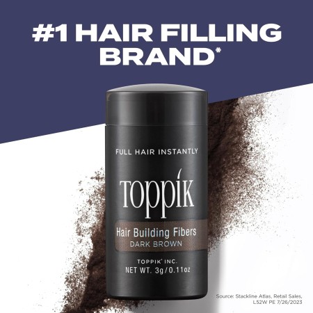 Toppik - Fibras de construcción para el cabello, 0.42 onzas (12 g), relleno de cabello fino o delgado, cabello instantáneamente