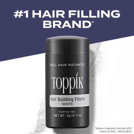 Toppik - Fibras de construcción para el cabello, 0.42 onzas (12 g), relleno de cabello fino o delgado, cabello instantáneamente