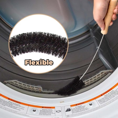 Holikme Kit de limpiador de ventilación para secadora, cepillo para pelusas para secadora de ropa, limpiador de trampa de
