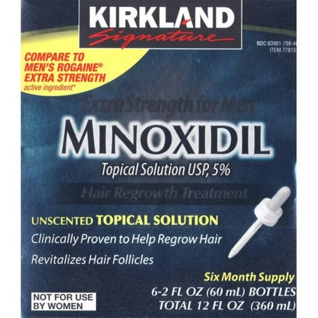 Fortalecedor de cabello para hombres minoxidil solución tópica, 12 onzas líquida
