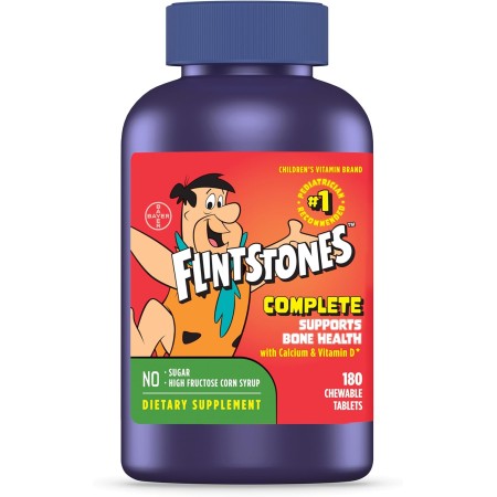 Flintstones Vitamins Vitaminas masticables para niños, multivitamínico completo para niños y niños pequeños con hierro, calcio,
