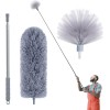 IVYROLL Plumero de telaraña con poste de extensión, cepillo de telaraña y kit de plumero de techo para limpieza, limpiador de
