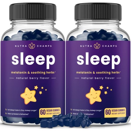 Gomitas para dormir para adultos y niños | Gomitas de melatonina con manzanilla, valeriana y L teanina | Seguras y efectivas