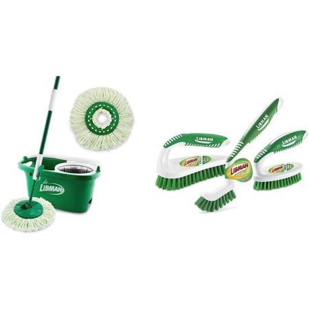 Libman Tornado Spin Mop System Plus 1 cabezal de recarga | Trapeador y cubo con juego de escurridor | Mopa Libman para limpieza