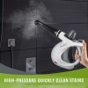 Phueut Limpiador de vapor natural de mano presurizado multisuperficie con 12 accesorios, vaporizador multiusos para uso