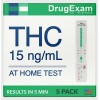 DrugExam - Kit de prueba de drogas de un solo panel de 15 ng/ml de marihuana más sensible, fabricado en Estados Unidos, con