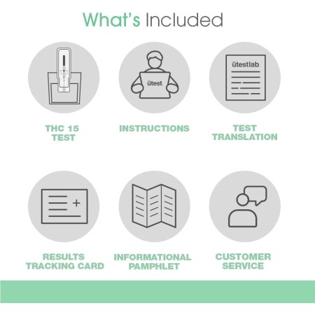 UTest Prueba instantánea de drogas THC Home | Pruebas de detección de cannabis de un solo panel de 15 ng/mL | Kit de prueba de