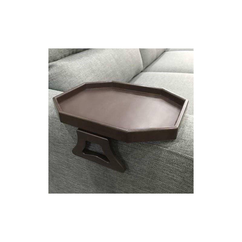Xchouxer Mesa de clip para brazo de sofá, mesa de bandeja para reposabrazos, bebidas/control remoto/soporte para aperitivos, 2.5