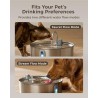 Fuente de agua para perros grandes de 7 L/236 onzas de acero inoxidable