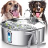 Fuente de agua para perros grandes de 7 L/236 onzas de acero inoxidable