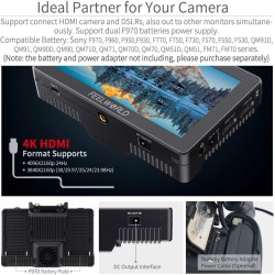 FEELWORLD FT6 FR6 5.5 pulgadas Transmisión de video inalámbrica DSLR Cámara Monitor