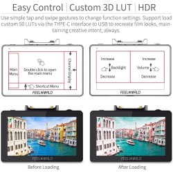 FEELWORLD FT6 FR6 5.5 pulgadas Transmisión de video inalámbrica DSLR Cámara Monitor