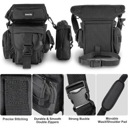 BOLSO TACTICO MILITAR para la Pierna Cintura Canguro Mochila, para Senderismo, Acampar
