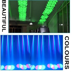 Luces LED de escenario, luces de cabeza móvil, 60 W, focos LED DMX 512
