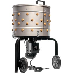 Stark USA Peladora, desplumadora de plumas de aves de corral 750 W de 20 pulgadas tambor de acero inoxidable