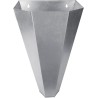 Cono de pollo de tamaño mediano de acero galvanizado para aves de corral