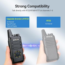 Retevis RT22S Walkie Talkies para adultos, radio de 2 vías con auricular