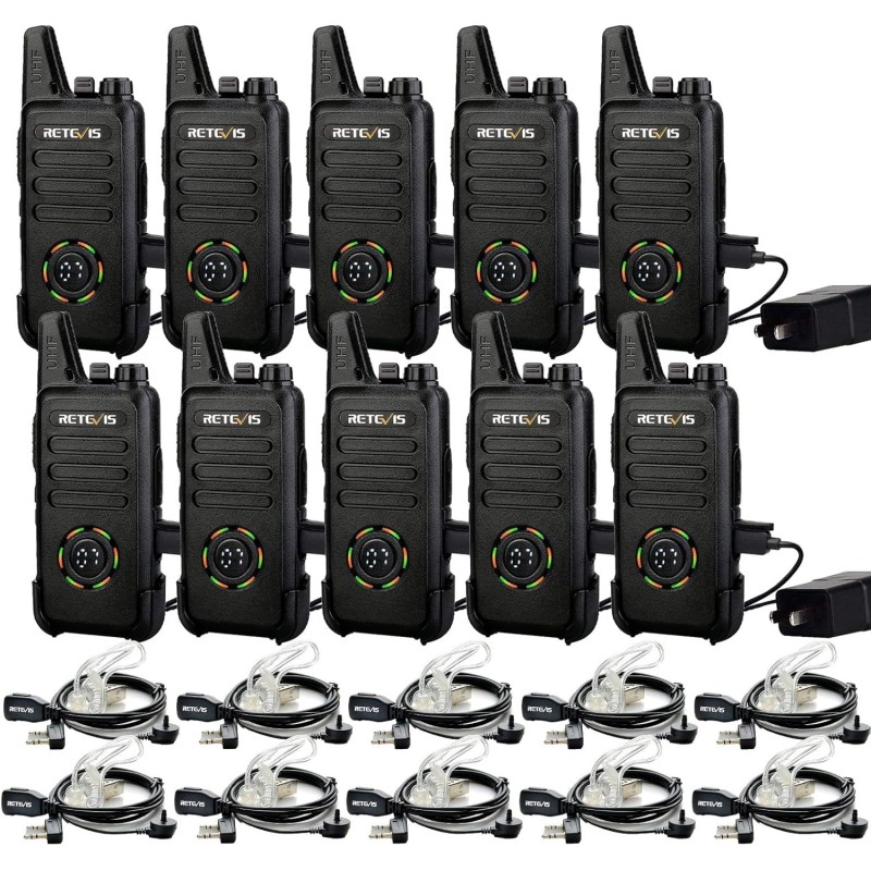 Retevis RT22S Walkie Talkies para adultos, radio de 2 vías con auricular