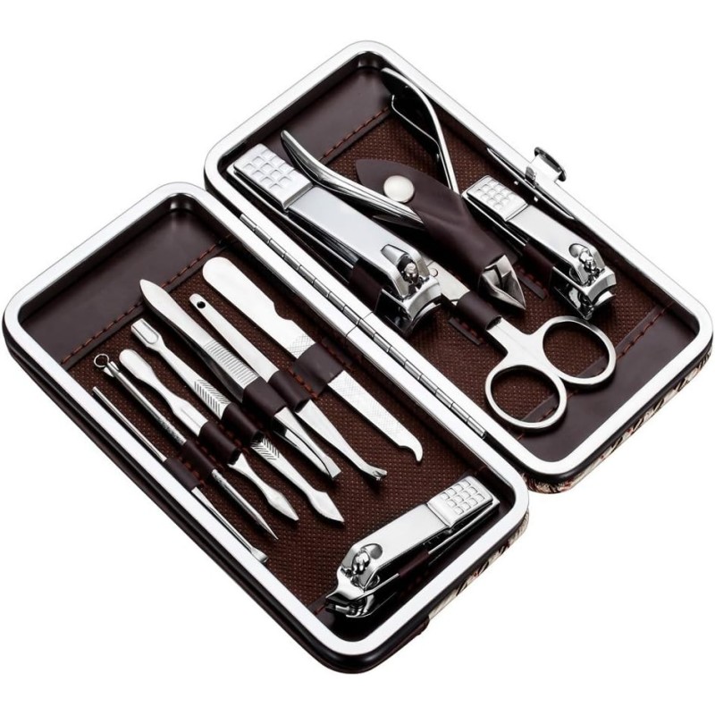 Kit de manicura, pedicura, cortaúñas, juego de 12 piezas. Kit de manicura, pedicura, cortaúñas, juego de 12 piezas.