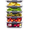 Rubbermaid Brilliance - Recipientes de almacenamiento de alimentos.