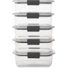 Rubbermaid Brilliance - Recipientes de almacenamiento de alimentos.