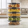 Rubbermaid Brilliance - Recipientes de almacenamiento de alimentos.