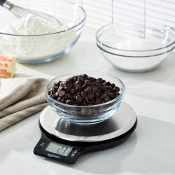 Báscula digital de cocina con pantalla LCD
