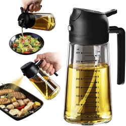 TrendPlain Pulverizador de aceite de oliva de vidrio