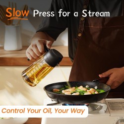 TrendPlain Pulverizador de aceite de oliva de vidrio